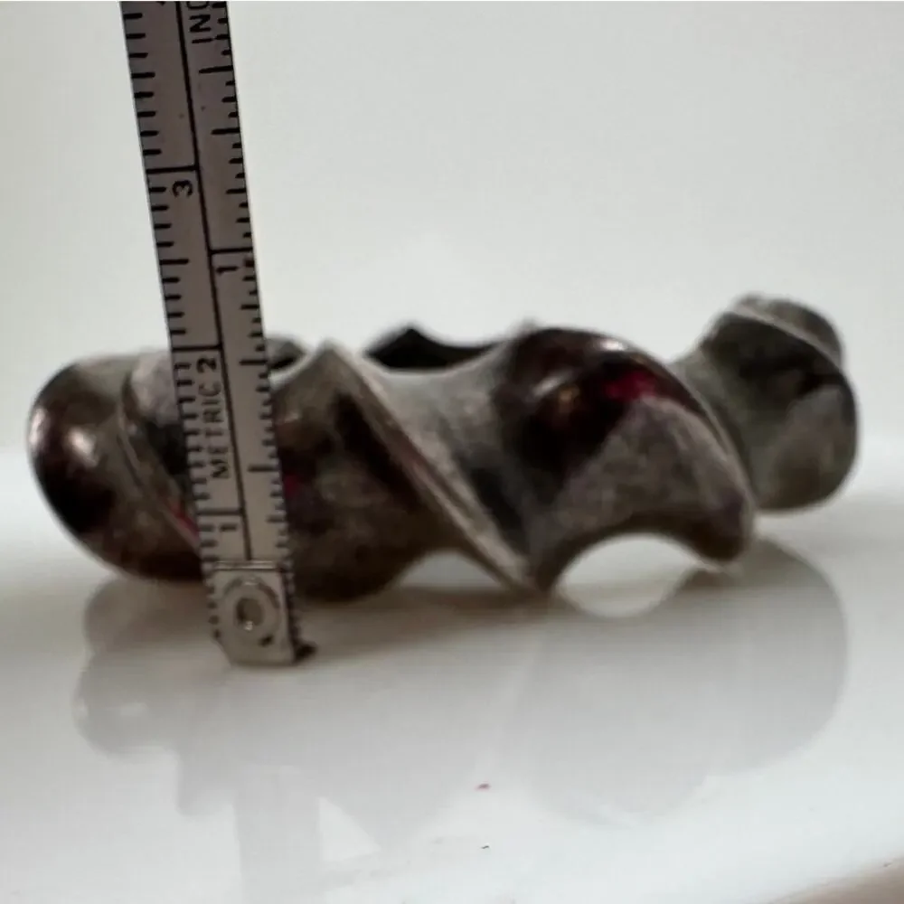 Doug Paulus Signed Silver Cuff Bracelet NWOT Sculptural Designer Jewelry